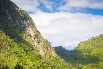 Fototapeta na wymiar Limestone mountain landscape at Doi Luang Chiang Dao