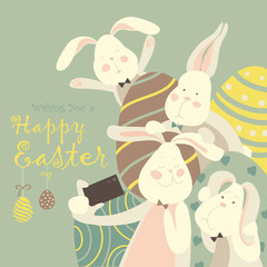 Easter bunnies take a selfie