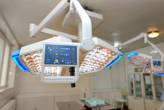 Display of surgical lamps