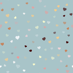 Happy valentines day seamless vector hand drawn pattern