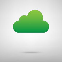Cloud technologies. Green icon