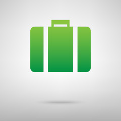 Riefcase. Green icon 