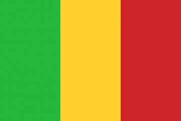 Mali flag illustration of african country - obrazy, fototapety, plakaty