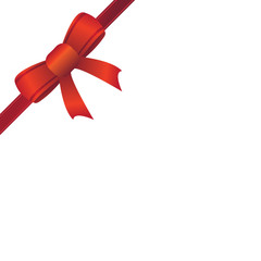 Present ribbon gift bow top left side way