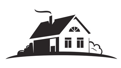 vector black house