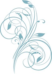 Floral background with decorative branch. Vector illustration.