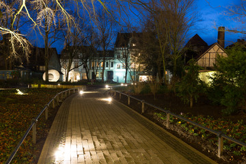 Obraz premium historic buildings lippstadt germany in the evening