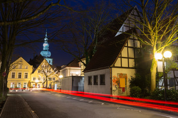 Obraz premium historic buildings lippstadt germany in the evening