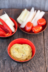 Avocado dip with hemp seeds