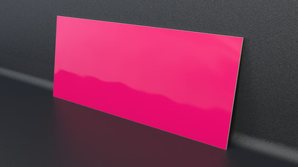 pink glossy blank plate