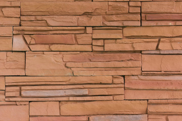 Old Brown Bricks Wall Pattern used as Background