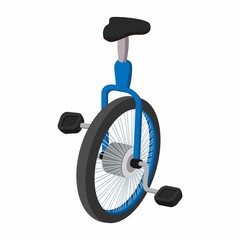 Unicycle, one wheel bicycle cartoon  © juliars