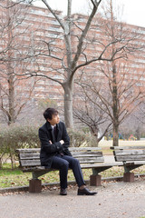 Fototapeta premium 男性 冬