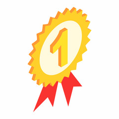 First place isometric 3d icon