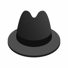 Detective hat isometric 3d icon