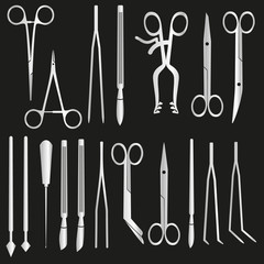silver surgical istruments and tools for surgery eps10 - 99947120