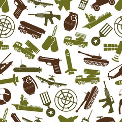 military theme colors icons seamless pattern eps10