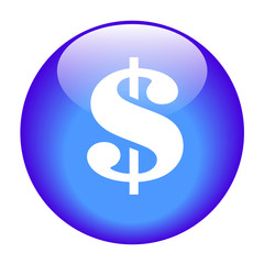 DOLLAR symbol, dollar sign, dark gray color round glossy push button, gel like, isolated on white background, fully editable vector illustration EPS 10