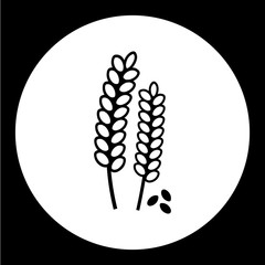 grain corn simple isolated black icon eps10