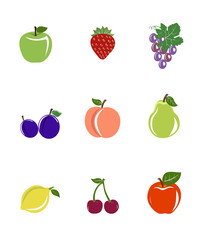 Glossy fruit set colored
