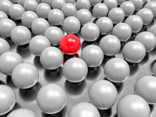 3D Red Ball Background