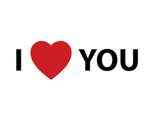 I Heart You design element for Valentines day. Vector illustration