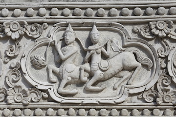 Carving in a beautiful pattern.