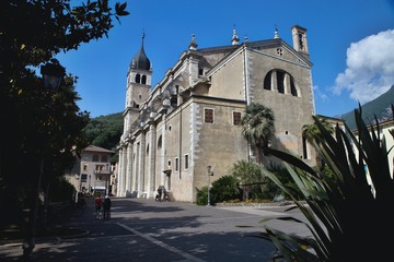 Obraz premium Castle in Sirmione, with its moat,Italy