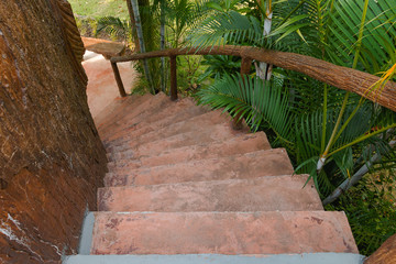 Outdoor spiral staircase