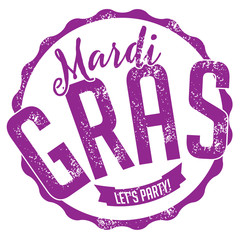 Mardi Gras stamp. EPS 10 vector © Michele Paccione