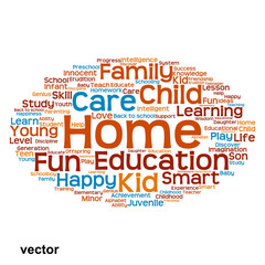 Vector conceptual education word cloud isolated