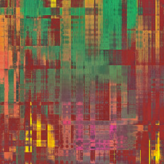 Fototapeta premium Art vintage background with space for text and different color patterns: yellow (beige); brown; red (orange); green; pink