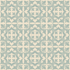 Elegant antique background image of flower vine square cross pattern.

