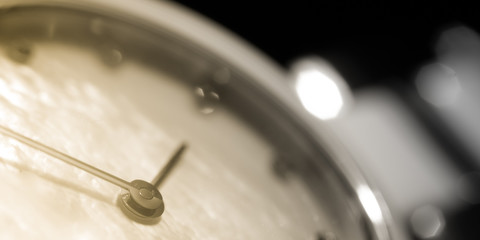 Vintage wrist watch macro photo