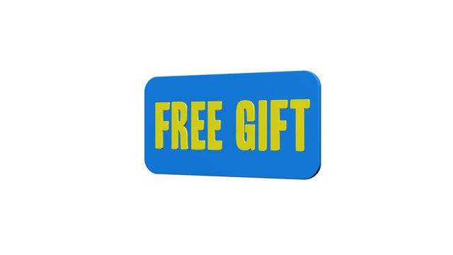 Animated Free Gift store promotion sign