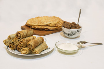 Блины с мясом