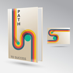 The path to success retro graphic design for the book.