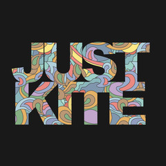 Surfer   typography, kite surf t-shirt graphics, vectors