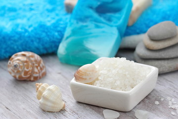 Salt and soap with sea minerals