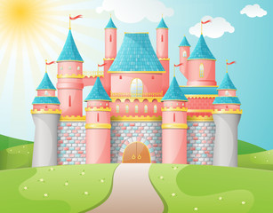 FairyTale castle illustration. © evdakovka
