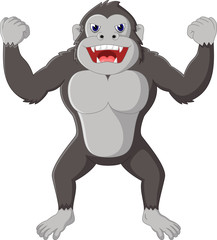 Angry gorilla cartoon