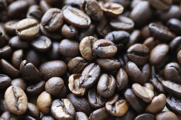Grains coffee on background