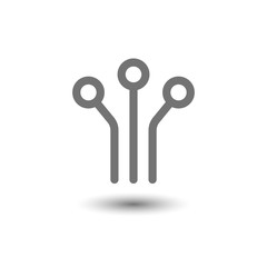 Electronic circuit board icon. Logo design element.