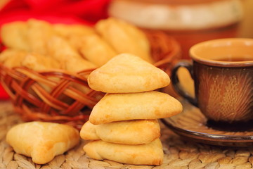 Homemade pasties with stuffing