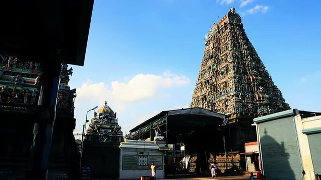 Locked-on shot of a temple, Kapaleeshwarar Temple, Mylapore, Chennai, Tamil Nadu, India