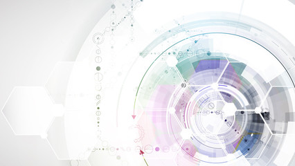 Scientific Future Technology. For Business Presentation. Flyer, Poster Vector Concept Background