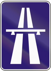Road sign used in Slovakia - Motorway