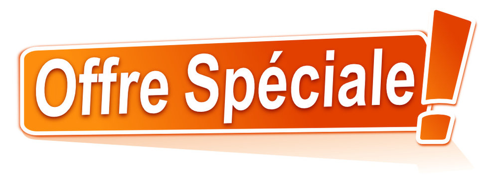 offre sp&eacute;ciale sur &eacute;tiquette orange