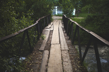 Old Mystery Bridge Over the River