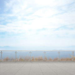 Fototapeta premium Balcony And Terrace Of Blur Nature Background